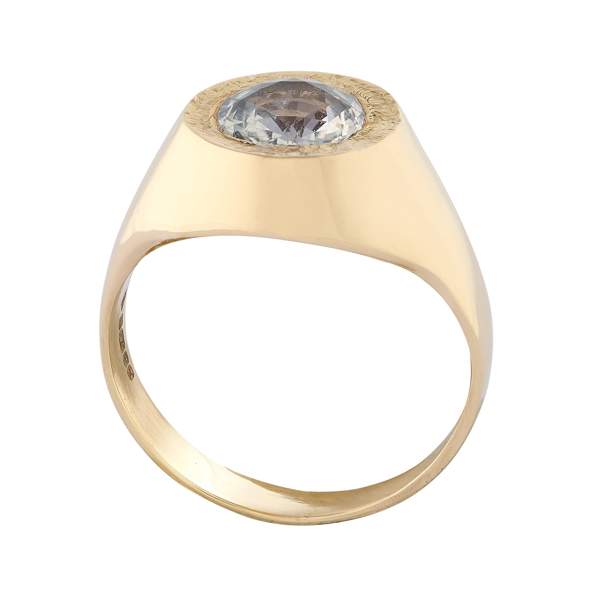 Mansa 9ct Yellow Gold Ring with Montana Sapphire